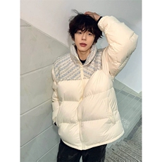 拼接立领棉服小众情侣面包服M8016-P72，男装棉衣，星座208-5