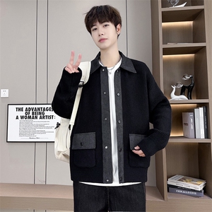 8735-P85 2025年秋季新款休闲针织开衫男外套长袖毛衣图片