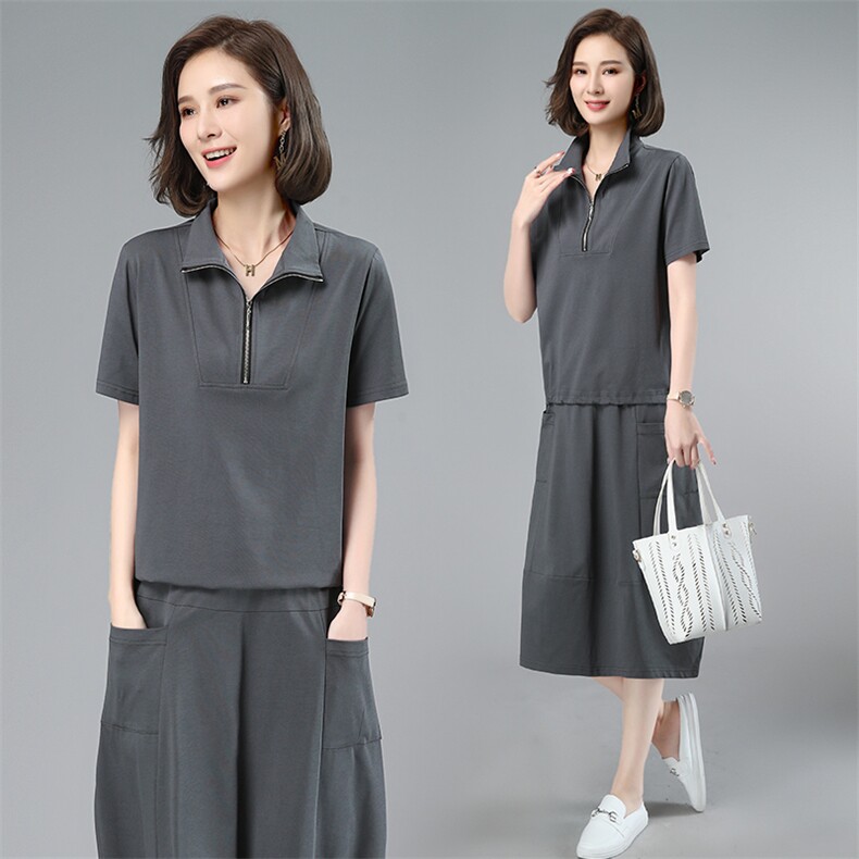 新款减龄时尚短袖卫衣休闲运动套装，，女装运动套装，涵誉