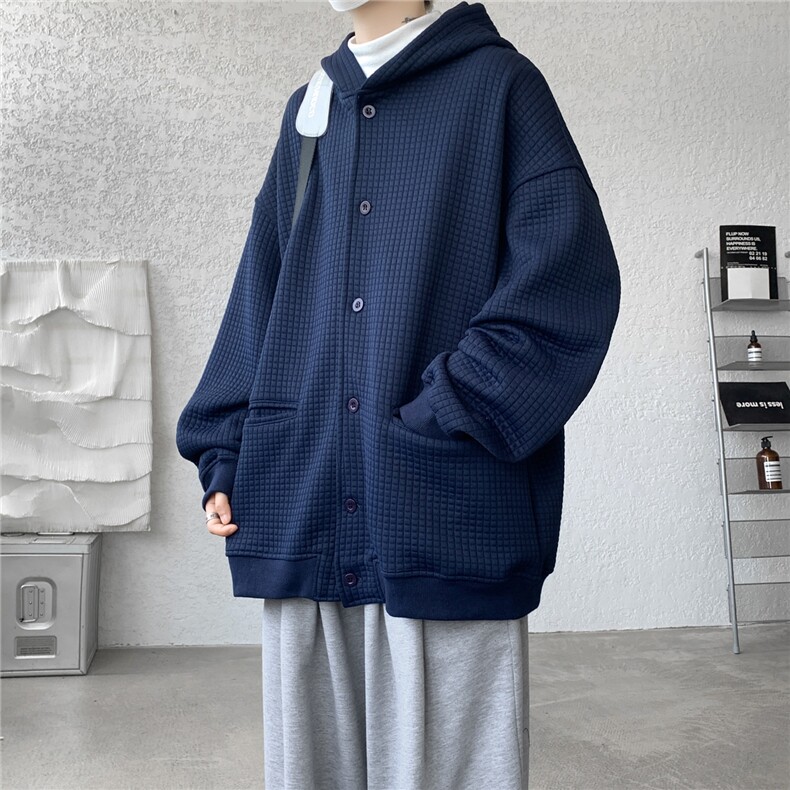 M~8XL开衫夹克/连帽卫衣大码连帽重磅秋冬加厚休闲外套KS2102P80,男装夹克,电商B238