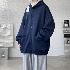 M~8XL开衫夹克/连帽卫衣大码连帽重磅秋冬加厚休闲外套KS2102P80，男装夹克，电商B238