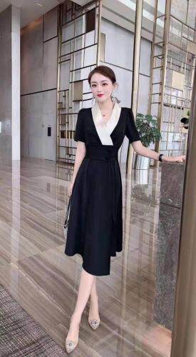 气质女人味连衣裙，女装连衣裙，贻思茗