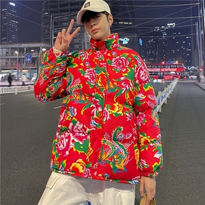 Y99风民族特色东北大花外套加厚保暖防寒大码牡丹农村演出服图片