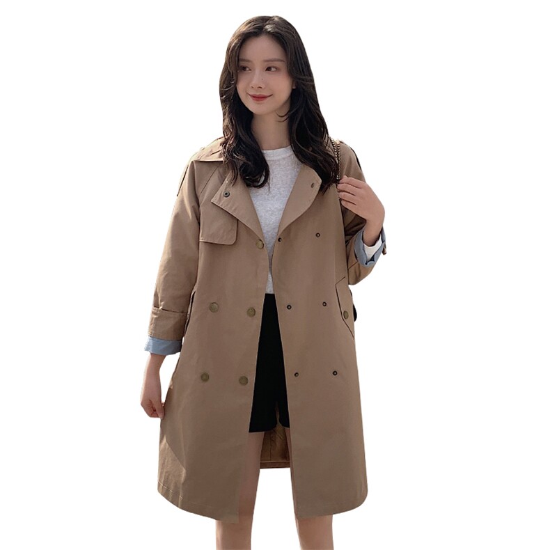 现货2021春季新款英伦风风衣浙宝292A货号L032,女装风衣,时倾STUDIO