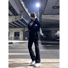 D1106-P38美式纯黑显高显瘦高弹直筒修身百搭微锥牛仔裤，男装牛仔裤，星座603-2