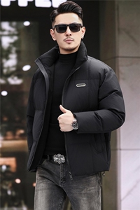 2025新款冬季立领90绒子白鸭绒羽绒服外套中年男装加厚羽绒服夹克图片