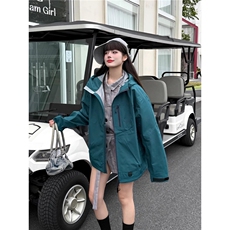2025户外防雨雪防风硬壳外休闲时尚冲锋衣轻量修身徒步男女外套，男装夹克，星座506A