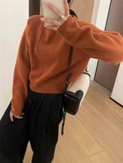 时尚百搭温柔羊毛衫显瘦修身短款针织衫，女装羊毛衫，圣旺供货