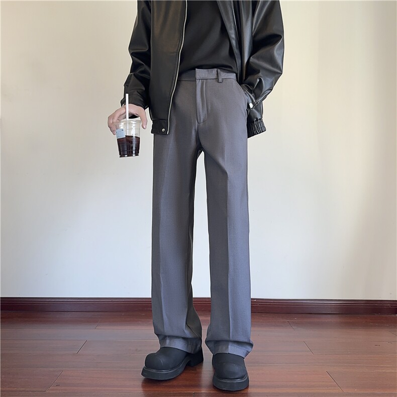 抖音品质秋季新款高级感中缝修身休闲西裤B315-K25695-特P35控68,男装西裤,电商B315