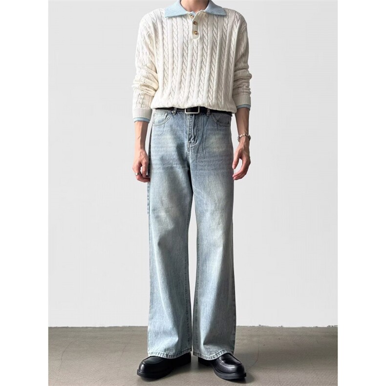 1506-1/KZ1191/P50个性字母牛仔裤嘻哈ins潮高街潮流痞帅长裤男女,男装牛仔裤,星座1506-1