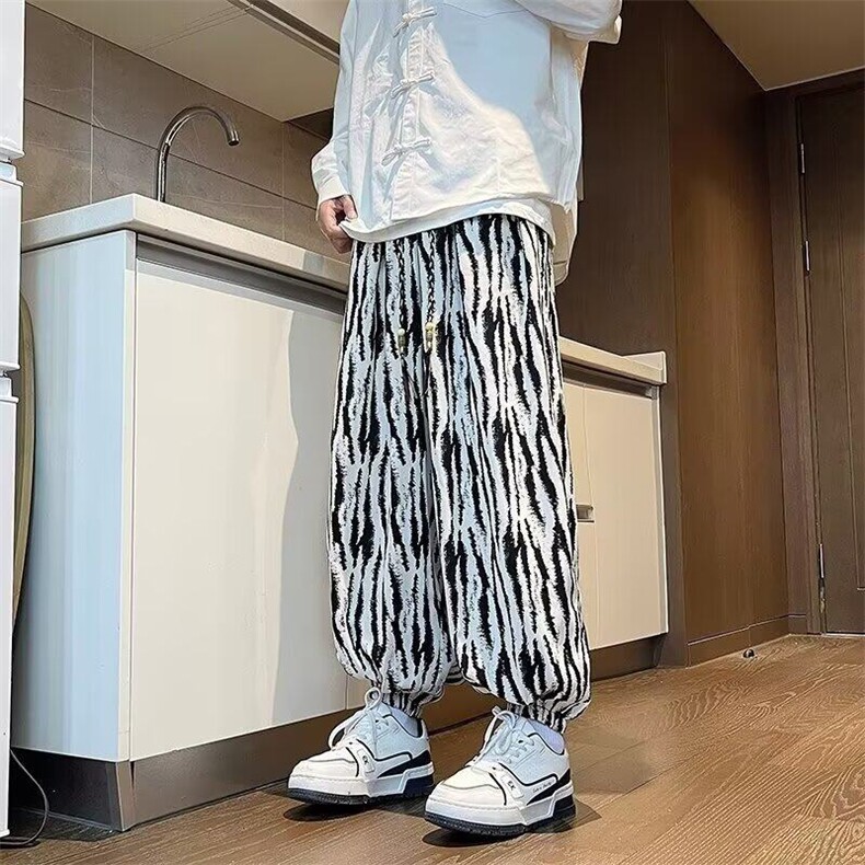 大码水墨扎染秋季休闲长裤子男女ins潮X903P33,男装休闲裤,星座1116-2