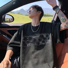 量大优供视频重磅麂皮绒短袖t恤男JT541-特p19，男装T恤，电商B371