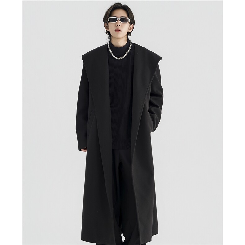 高品质403-DY102-P140控188长款巫师斗篷连帽毛呢大衣男,男装毛呢大衣,星座403（原603-1）