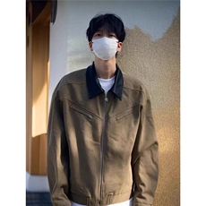 现货秋季底特律帆布翻领撞色宽松夹克男JK881特P70，男装夹克，星座205-3