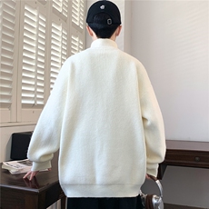 秋冬新款青少时尚立领半拉链款休闲针织衫毛衣男1018-1-M621-P48，男装针织衫/毛衣，星座1018-1​