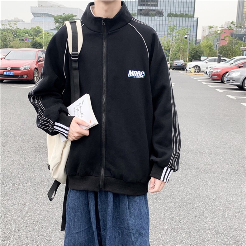 港风外套男生春秋季韩版运动情侣装学生宽松开衫卫衣W1651-P42,男装夹克,星座512-2