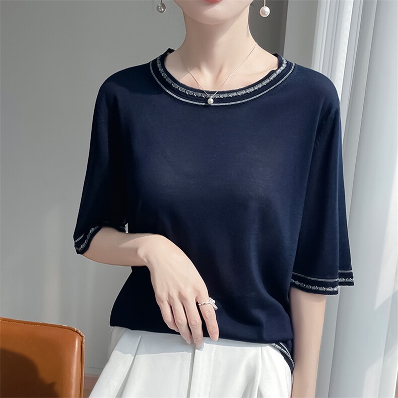 短袖t恤女2025新款夏季薄款宽松显瘦打底上衣小衫,女装T恤,质第工厂直营店