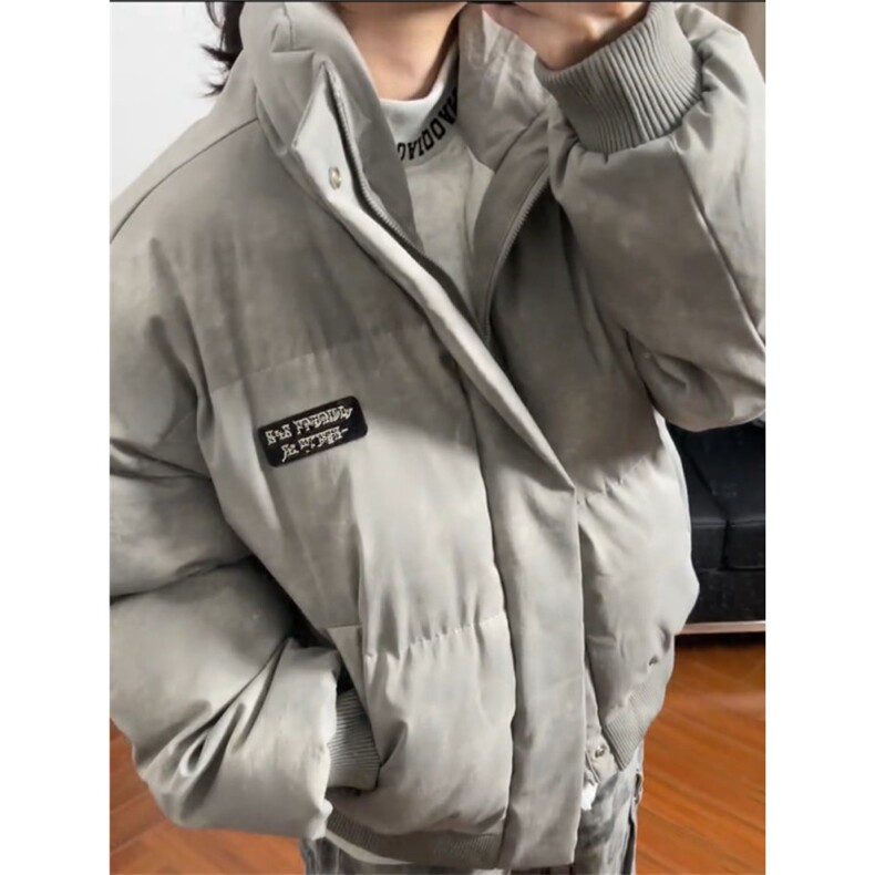 网图现货扎染棉服美式短款面包服男冬季高街廓形棉衣外套P108,男装棉衣,电商C306-1