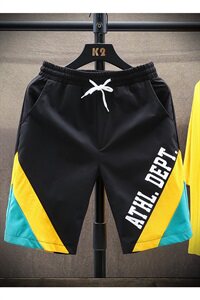 短裤男士夏季休闲五分韩版潮流宽松七分潮牌运动夏天中裤V101图片