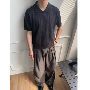 网图+夏秋 老钱风麦穗提花针织POLO衫 W1309/特P40图片