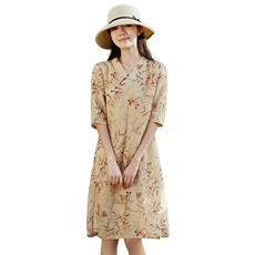 2026年春季苎麻旗袍文艺/优雅，女装汉服/婚纱/旗袍/礼服，江南依恋