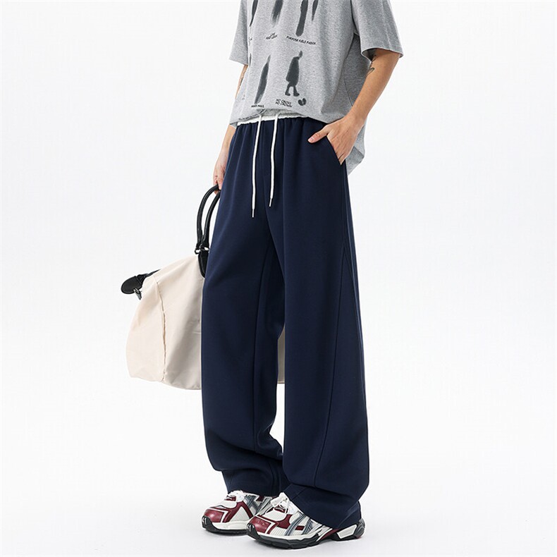 8XL-M春季撞色运动卫裤特大码美式高街直筒阔腿休闲裤KZ1945/P55,男装休闲裤,电商B238
