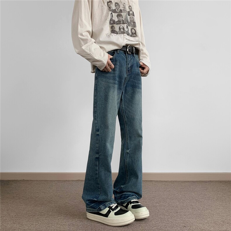 C315-G3010秋冬现货美潮高品质重水洗微喇牛仔裤地毯(P70X98)8,男装牛仔裤,电商C315