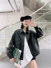 皮衣外套，女装皮衣，美惠百合