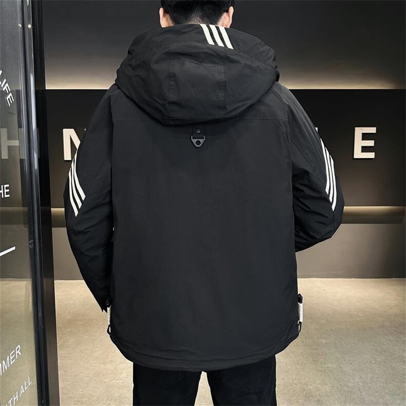 DS-A225-2025冬季标新款羽绒服男士短款连帽加厚工装羽绒外套,男装羽绒服,电商A225