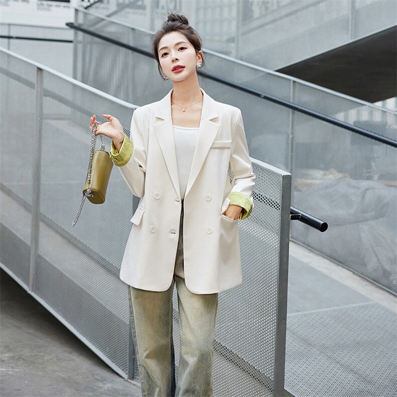 小西装外套女新款2024春秋小个子高级感收腰今年流行休闲大码西服,女装西装,岚衣(原川流布茜）