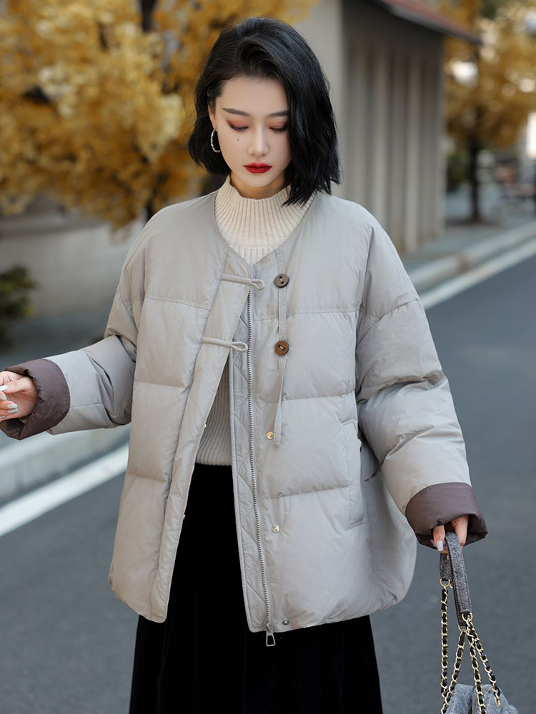 现货现货现货韩版百搭90白鸭绒小围巾保暖羽绒服,女装羽绒服,阳光伊恋