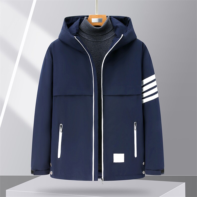 BJY08911新款冬季男士白鸭绒羽绒服连帽保暖外套修身风衣大衣,男装风衣,电商B360