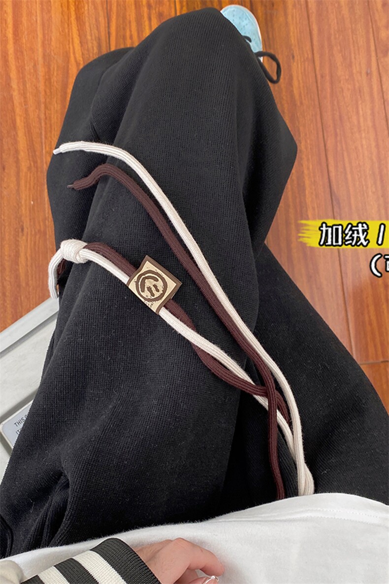 中性秋冬休闲宽松印花卫裤长裤男女美潮D216P50控68加绒P65,男装休闲裤,电商A268