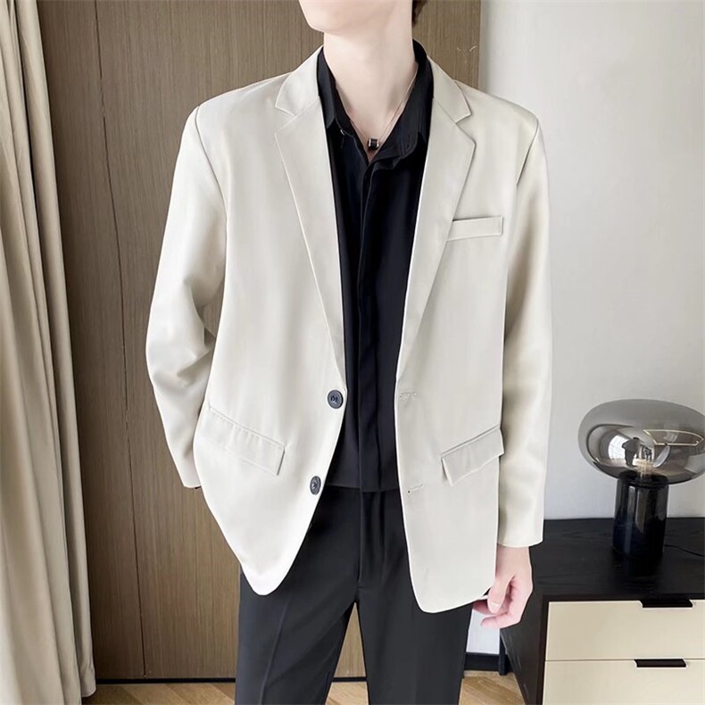 小西装男士外套春秋季轻熟风韩版潮流商务休闲高级感宽松西服Y70,男装西服,星座1116A-2（原606A-1）