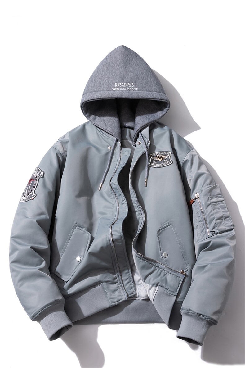现货秋冬新款棉衣外套可拆卸帽子棒球服,男装棉衣,电商A105