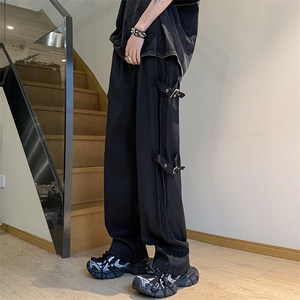 美式高街男韩版潮流痞子帅气个性夏季工装休闲长裤子K003-P42图片