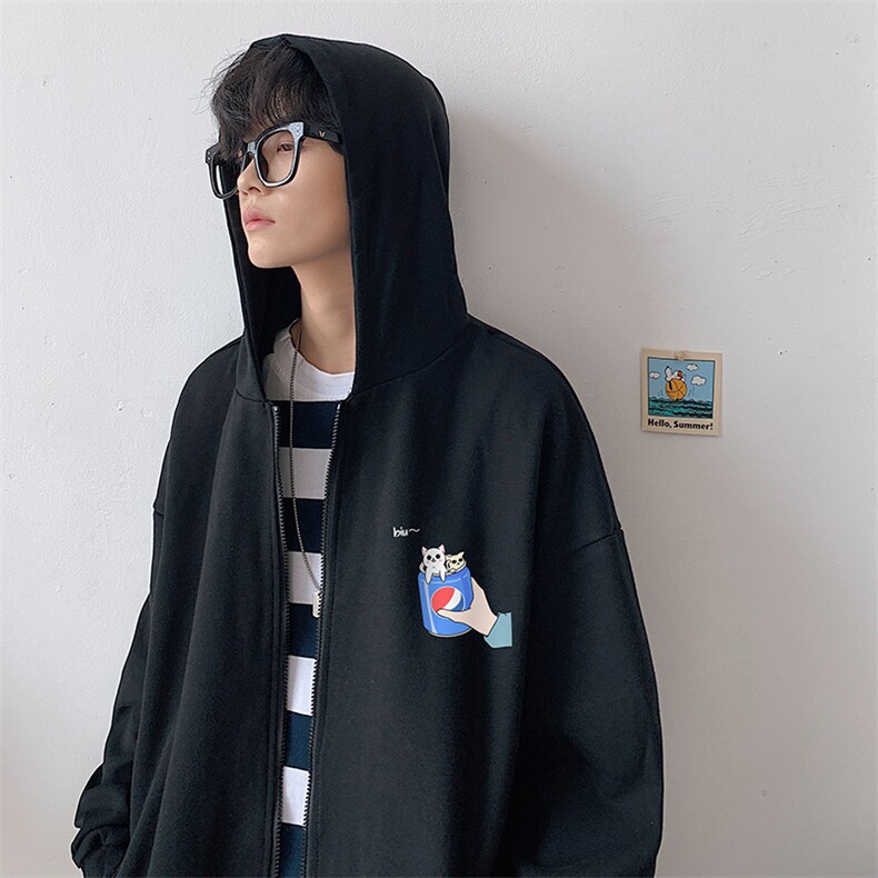 KS21262-P38连帽开衫卫衣男运动外套大码班服,男装卫衣,电商A040