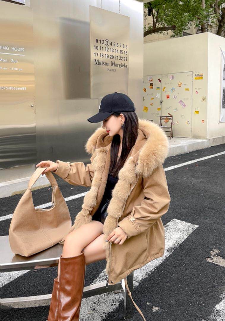 2021冬装狐狸毛派克服，其它，贻思茗