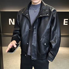 2025秋季皮衣男宽松时尚潮流休闲百搭皮夹克外套C317-J911-P165，男装夹克，电商C317
