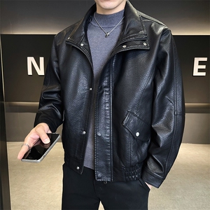 2025秋季皮衣男宽松时尚潮流休闲百搭皮夹克外套C317-J911-P165图片