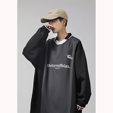 港风秋季新款韩版宽松卫衣套头男女bf男友风外套潮HY05TP35控48，男装卫衣，电商A102B
