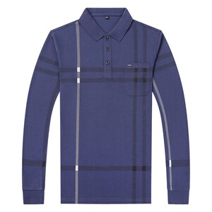 QLM55178男式秋季服装新款长袖T恤青年翻领四季打底体恤P58图片