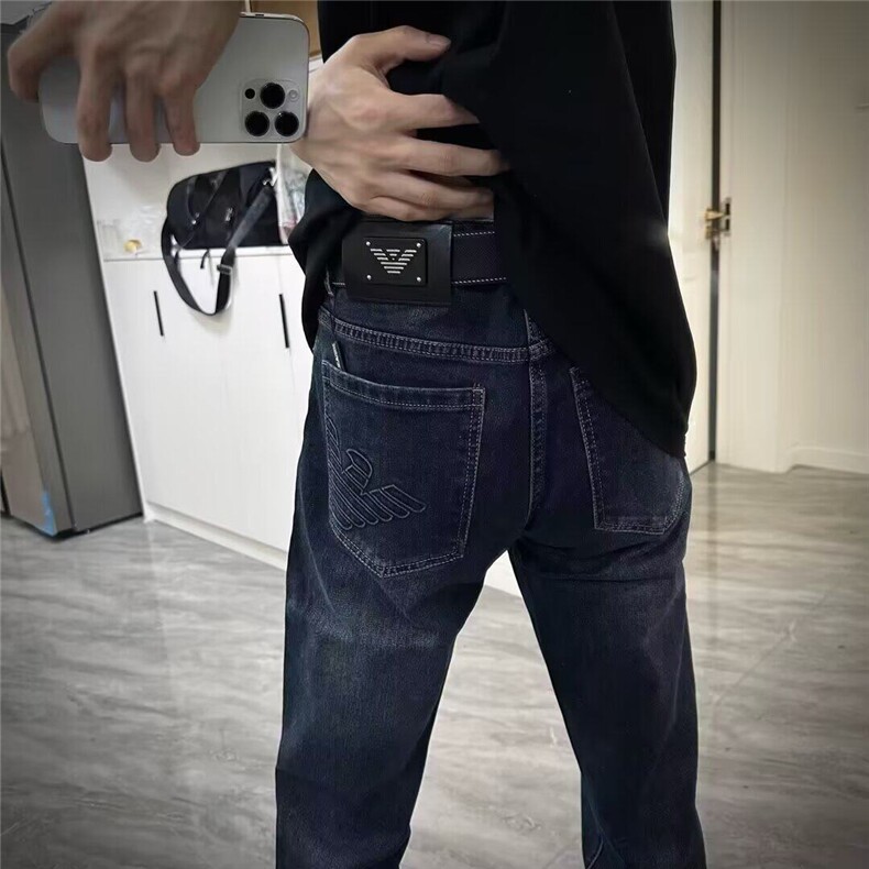 春秋季新款牛仔裤网红同款百搭修身潮流休闲小脚直筒休闲长裤子,男装休闲裤,星座506A