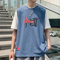 夏季港风宽松青少年休闲背心TC1108-P25，男装T恤，星座717