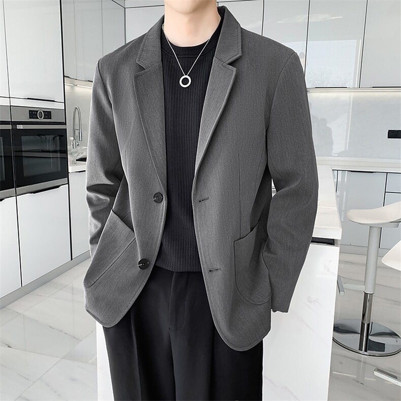 轻熟风~秋季新款大口袋四色休闲西装外套K350/P105,男装西服套装,电商B331