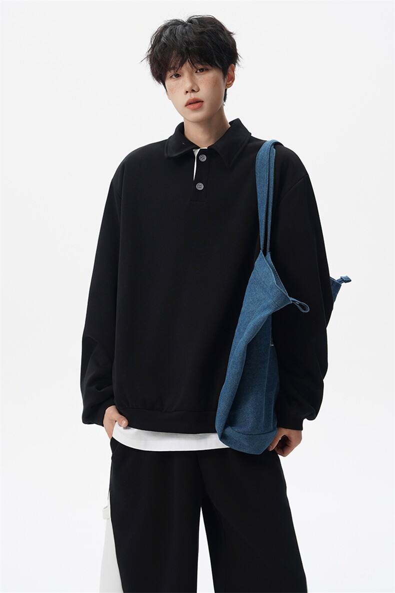 5XL-M潮流高级感披肩撞色拼接翻领百搭卫衣宽松弯刀长裤TZ113P118,男装休闲套装,电商D206-1