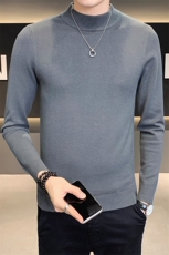 12色纯色毛衣打底衫男秋冬内搭半高领修身针织衫M602特p35，男装针织衫/毛衣，电商D303