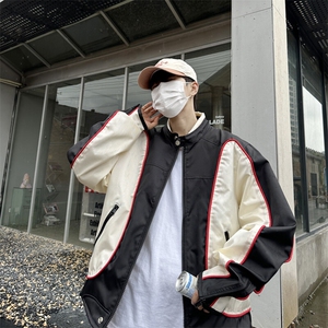 复古拼接新款休闲外套新款潮牌百搭夹克男CC005-P70图片