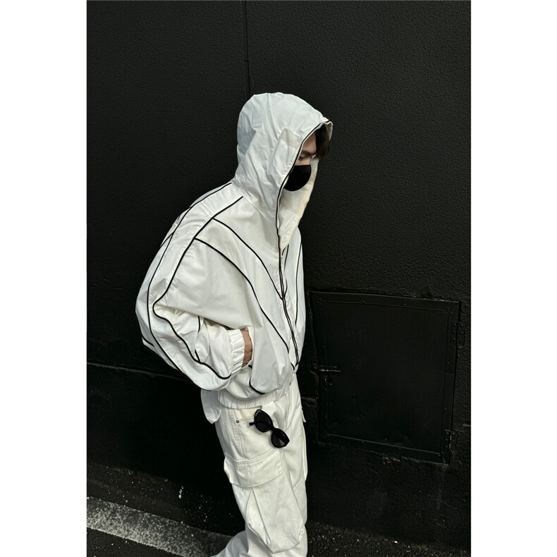 春秋夹克撞色拼接外套设计款美式运动夹克潮1016-1JK71P90K118,男装夹克,星座1016-1（原电商B408-1）