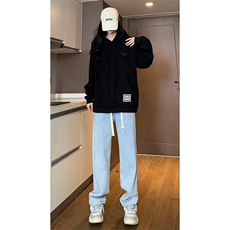 2024春季新款女模内景大码灯芯绒刺绣卫衣M-5XHW24060-特P35，男装卫衣，电商A022